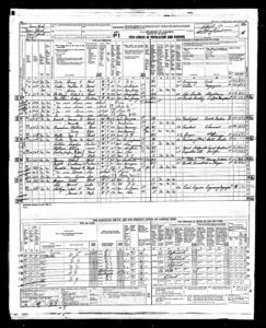 1950 Census page for Greenwich Village, Manhattan